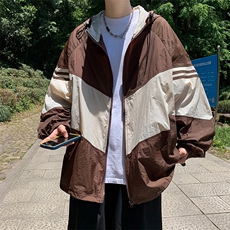 防晒衣男韩版潮流拼色帅气2023夏季新款ins宽松薄款外套W4868-P40，男装防晒衣，星座412-3