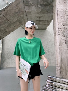 春夏新款个性肩袖净版T图片