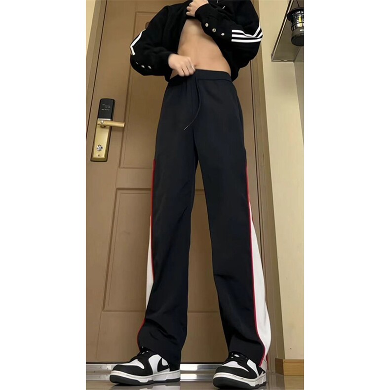 夏季美式insi高街hiphop拼接宽松运动长裤货号K2315P4568,女装休闲裤,电商A063