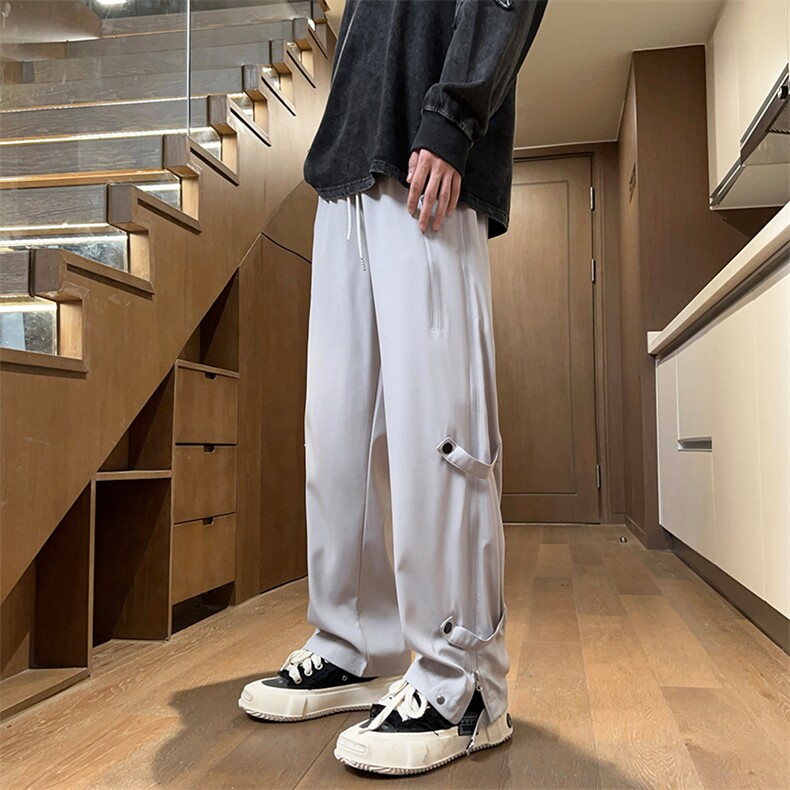 春秋拉链开叉户外冲锋裤男休闲长裤潮运动裤直筒A266-KZ8021-P35，女装休闲裤，电商A266