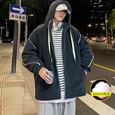 冬装青少年加厚羊羔绒连帽外套休闲羽绒服男女8153-P195控价268，男装羽绒服，电商A441-1