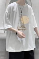 华夫格t恤男短袖男大码五分袖HT73409-P22，男装T恤，电商A040