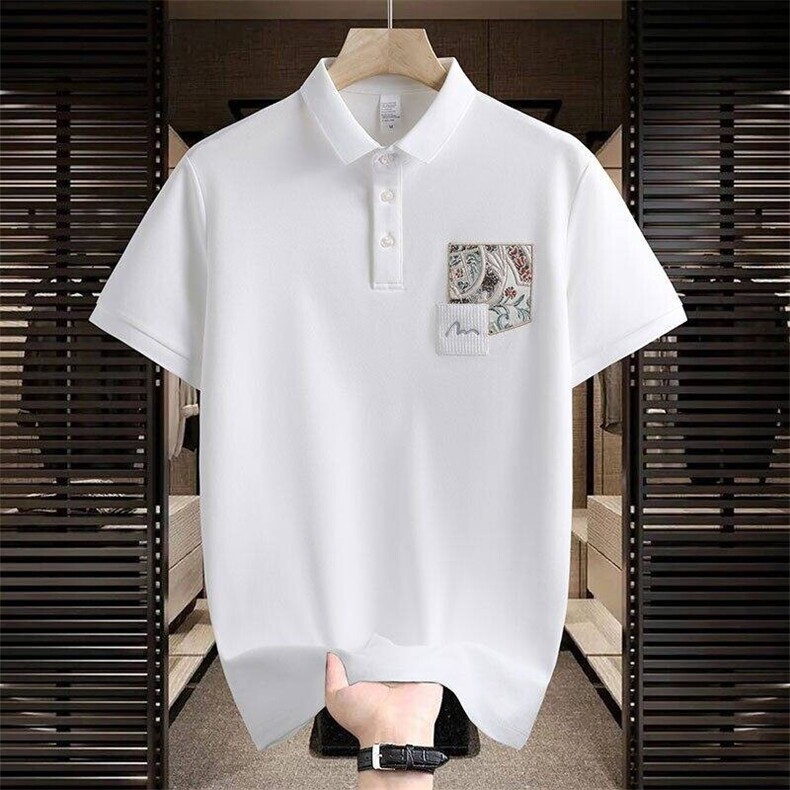 25087-P40夏季时尚休闲T恤男POLO衫欧货潮牌商务休闲短袖T恤图片