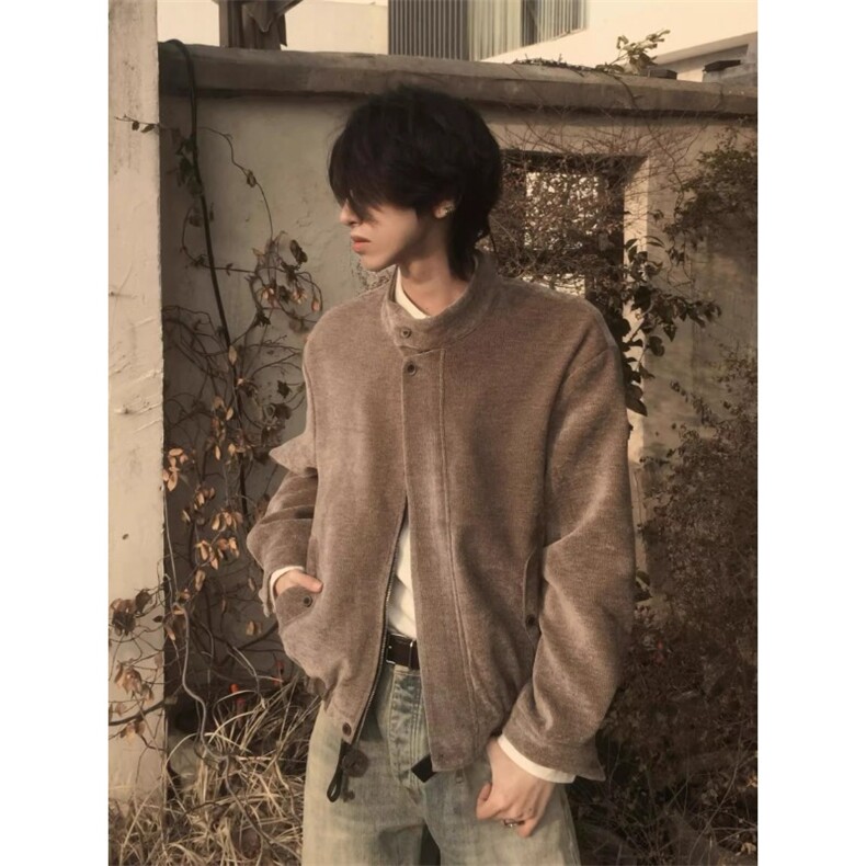 哈灵顿cleanfit夹克男女春季树纹肌理千鸟格内里外套610A-JK8564图片