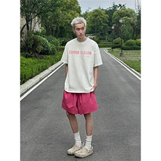 网图有货多巴胺运动户外沙滩短裤男女休闲情侣五分裤A638-P16，男装牛仔裤，星座1505