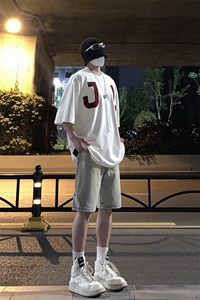 B221 美式ins高街暗黑拉链休闲牛仔短裤五分裤 LK23082-P50 控68图片