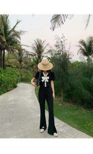 【店长推荐】闺蜜装短款蝴蝶结上衣，女装，1.2.3.4