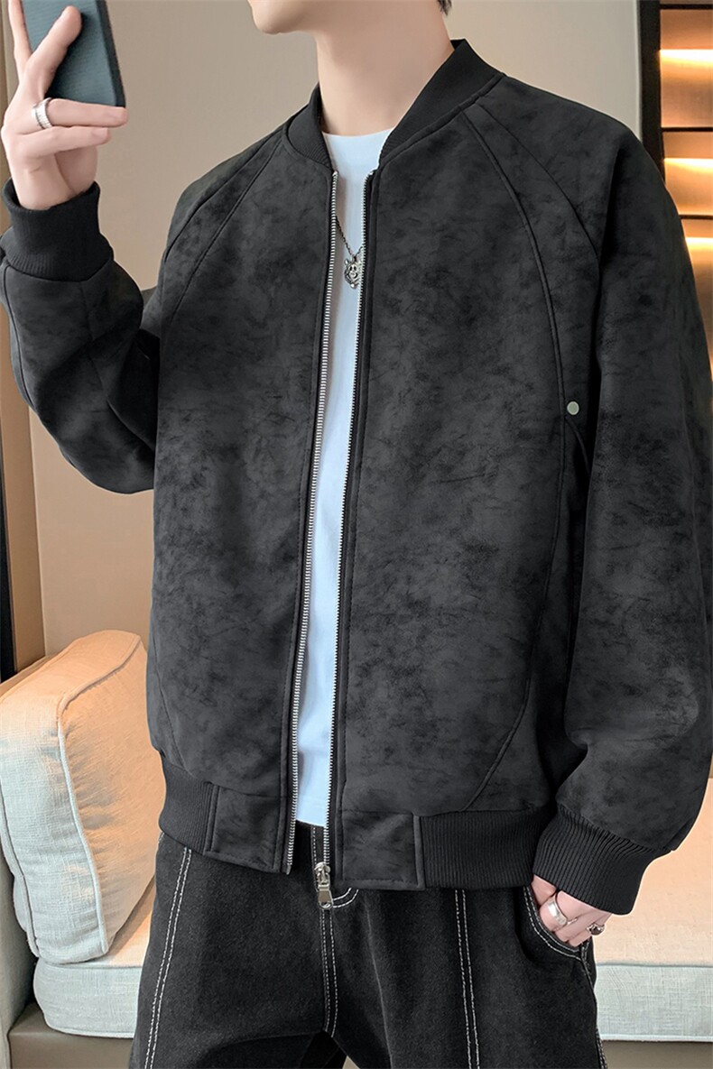 潮流宽松夹克高街潮牌休闲上衣A161-6823-P75,男装皮衣,电商A161