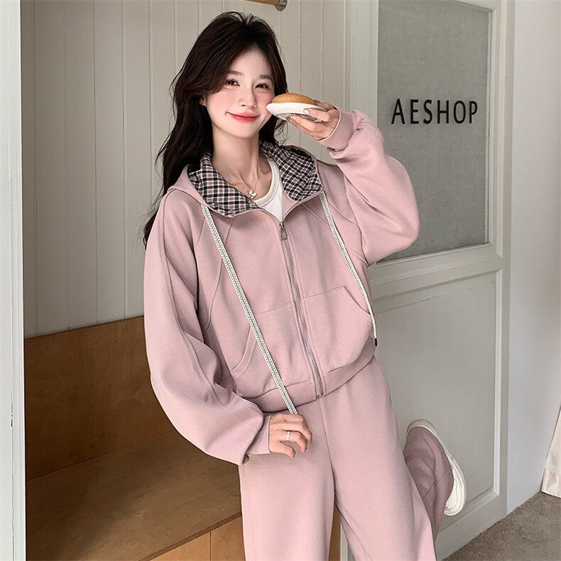 现货-2025年秋季新款粉色休闲套装两件套P165K238，女装套装/套裙，帛锦泉