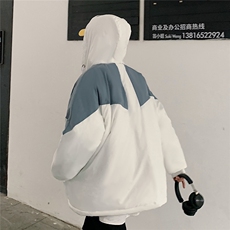 外景情侣冬季宽松百搭冲锋棉衣男港风连帽棉服男外套7786P60控98，男装棉衣，星座226-1