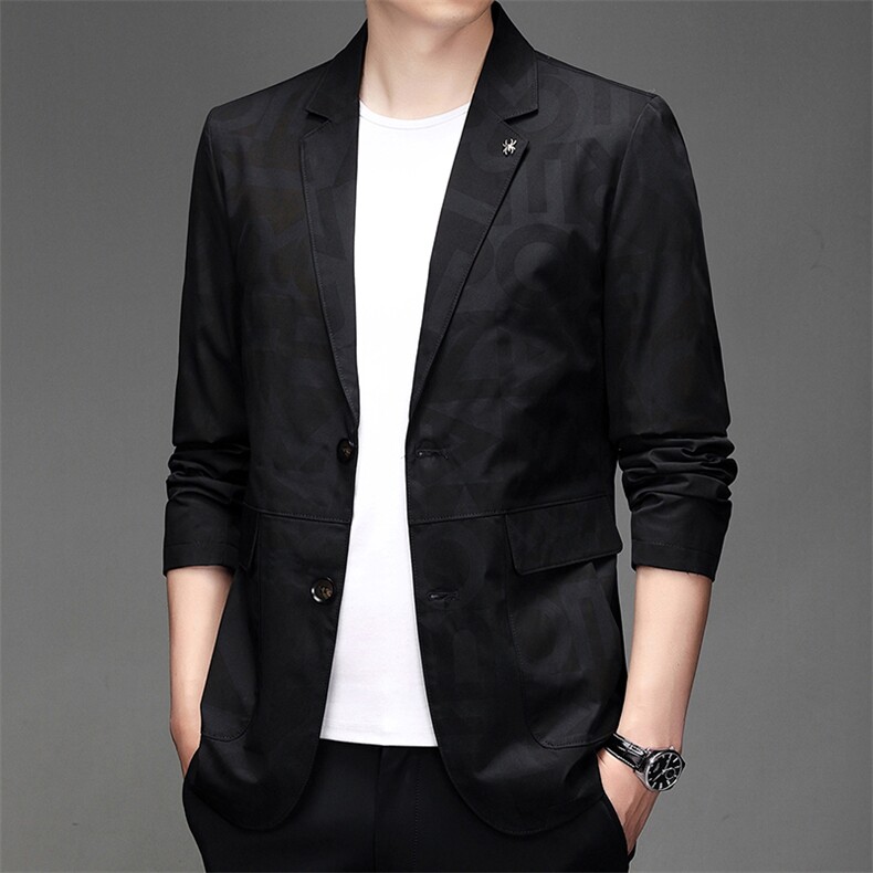 秋季新款西装男西服简约外套西服商务休闲小西装单西图片
