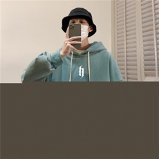 加绒新款港风宽松连帽套头卫衣X5672-常规P70控88-加绒P80控98，男装卫衣，电商A061-1