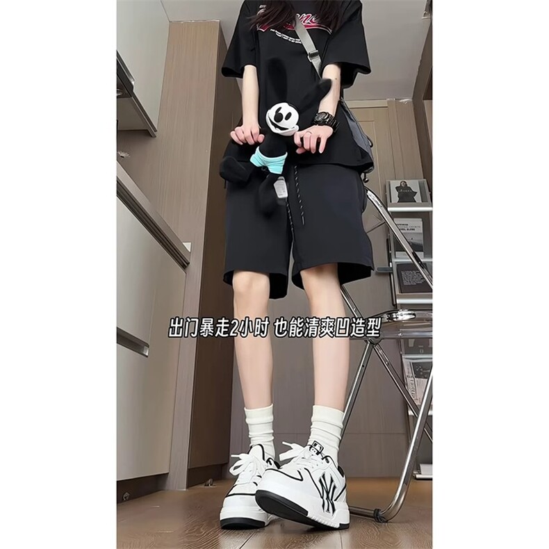 美式复古紫色腰部抽绳多口袋格纹工装短裤男款夏季薄款休闲五分裤,男装牛仔裤,星座506A