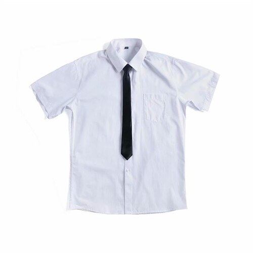 白短袖衬衫男韩版潮流宽松衬衣夏季休闲帅气学生上衣服CS1002-P28图片