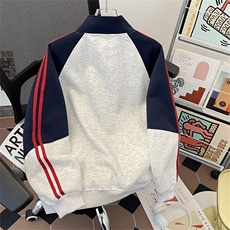 2025春季新款撞色刺绣开衫卫衣男女潮牌宽松休闲外套WB426-P57，男装卫衣，星座412-2