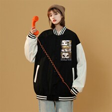 中性风 春秋季情侣棒球服男女休闲夹克女时尚外套男BQF287-P50图片