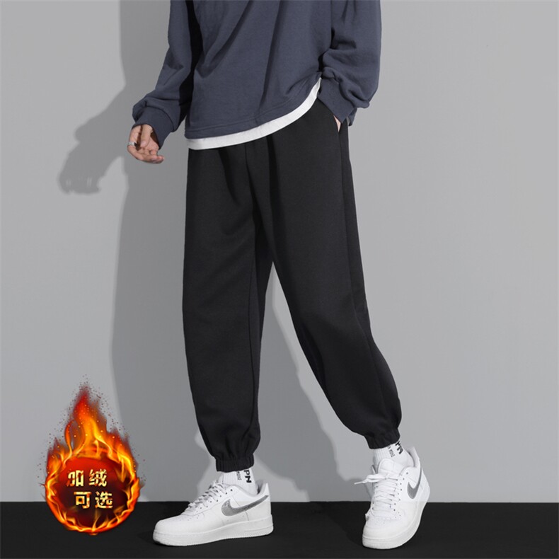 加绒2023秋冬卫裤高弹健康布聚酯纤维WK602-1-特批22加绒批30,男装休闲裤,星座718-1