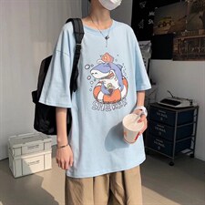 半袖体恤青少年宽松大码五分袖RT13P28,男装T恤,星座1116-2