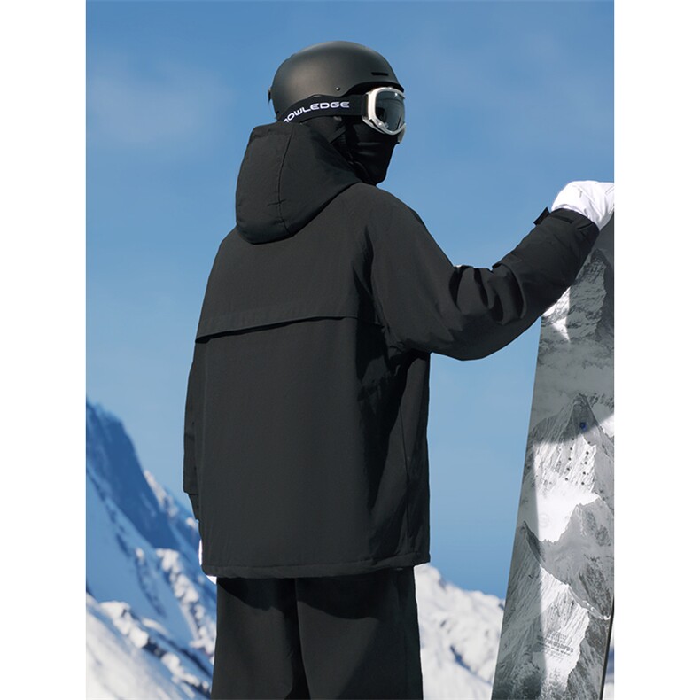 防风防水单板双板蓄热加棉加厚连帽滑雪服外套男女HF58-P160控268,女装短外套,电商A001