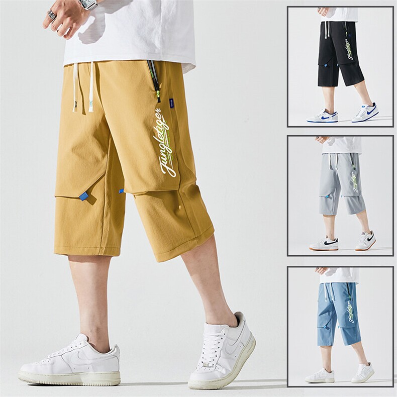 2025夏季新款男士七分裤时尚休闲马裤潮流男裤子KZ1081-P28,男装休闲裤,星座217-4