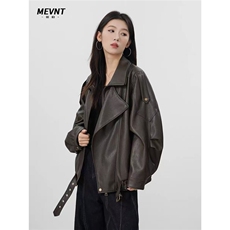 加绒加厚冬男女皮棉衣夹克机车织带棉袄保暖宽松皮外套MY125P98，男装夹克，星座1013-1