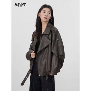 加绒加厚冬男女皮棉衣夹克机车织带棉袄保暖宽松皮外套MY125 P98图片