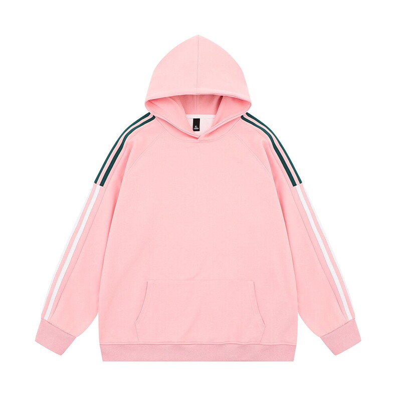 光板得物\唯品二开三条杠撞色拼接插肩袖连帽卫衣A71P38,男装卫衣,电商A247B