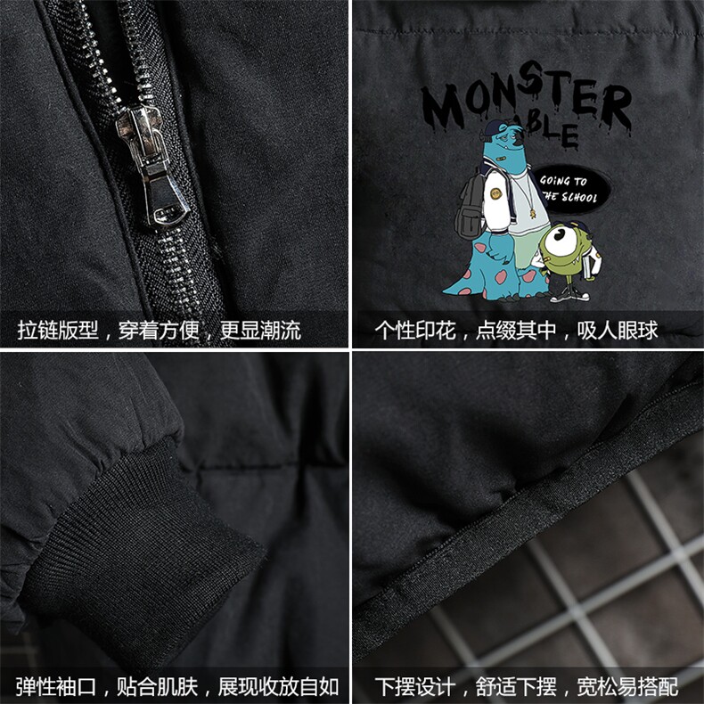 MY16074-P100加厚加绒连帽衣男大码服男面包服男网格挂拍,男装棉衣,电商A040A