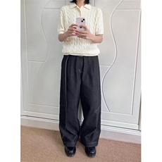 【有货】Z96HH-特P39绞花翻领polo衫男女正肩针织短袖t恤，男装Polo衫，星座1007（原301D）