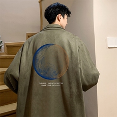 麂皮绒夹克男大码立领褂子外套JK85330-P68加绒款-P78，男装夹克，电商A040