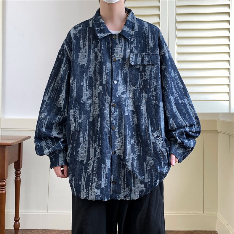 秋冬夹克牛仔外套大码港风日系小众痞帅夹克1016-1JK65P98K128,男装夹克,星座1016-1（原电商B408-1）