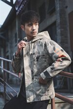 2021外景秋季新日系大码男迷彩工装夹克连帽外套J958-P85，男装夹克，电商A001