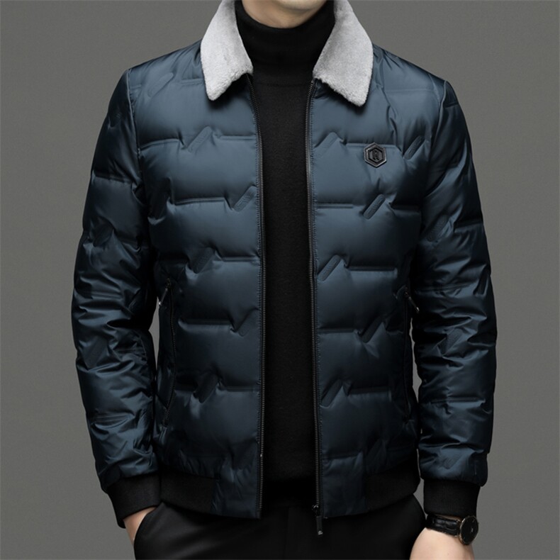 CSYR98201钱塘2020-2中年男士冬加厚款商务休闲翻领羽绒服P180,男装羽绒服,钱塘207-2