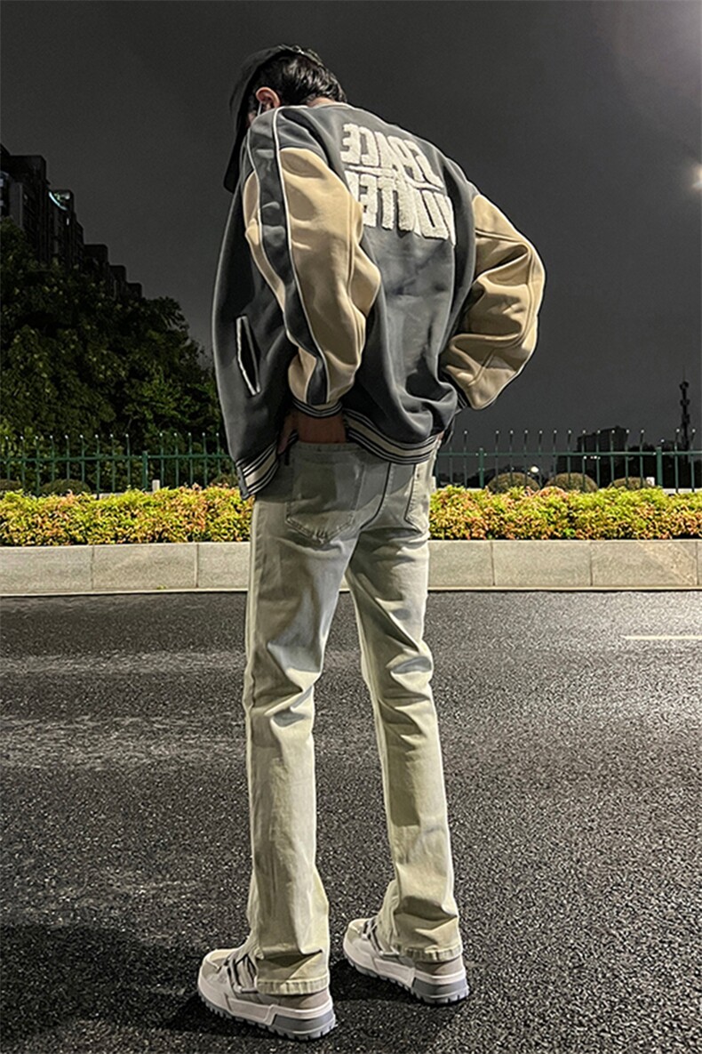 美式直筒牛仔裤男春夏款2025新款修身春装复古阔腿裤子YD754-P50,男装牛仔裤,电商A178