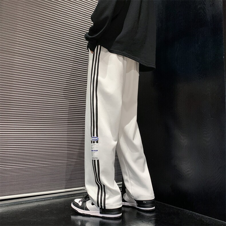 2025春季青少年纯棉休闲潮牌条纹运动裤子XZ301b-2-CK627特P35,男装休闲裤,星座301B-2（原A443-1）