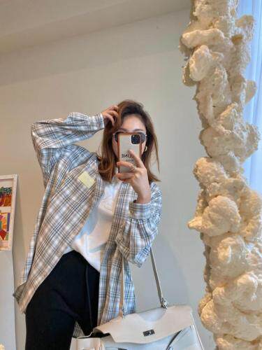 条纹衬衫，女装衬衫，HEY.KK