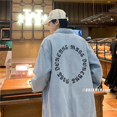 FY677-78限价118日系风衣港风长款大码宽松衣服休闲潮流秋季过膝，男装风衣，星座116