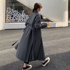 韩系灰色风衣外套女春秋2025新款高级感气质时尚洋气网红爆款大衣，女装风衣，浙宝189