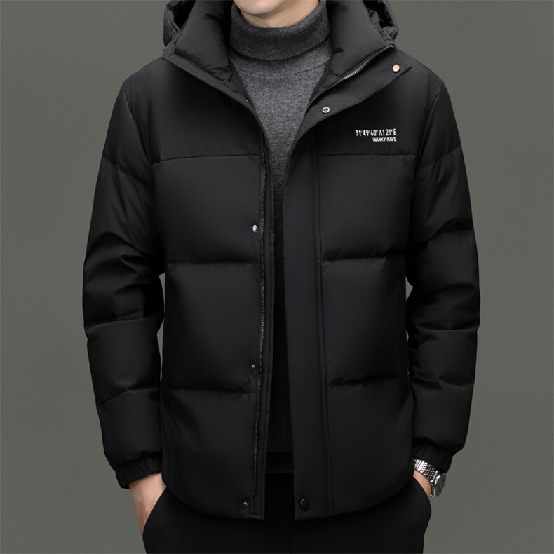 冬季男士鸭绒羽绒服时尚商务面包服保暖加绒男品质潮服连帽外套,男装羽绒服,钱塘6003（原4033）