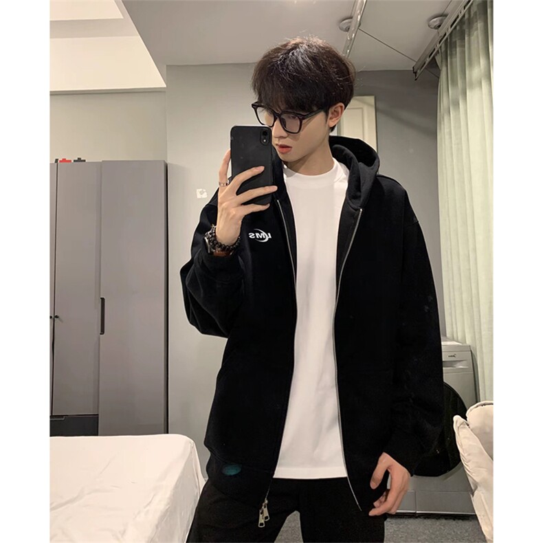 抖音得物高品质350克秋冬双头双拉链卫衣开衫外套AW7407,女装短外套,电商A443