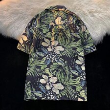 男夏季冰丝四面弹宽松古巴领短袖夏威夷衬衫C0101P35，男装衬衫，星座1116-2