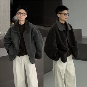 双面穿皮毛一体麂皮绒夹克外套JK919P128