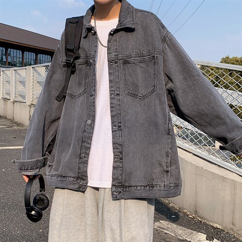 牛仔外套男春秋款韩版潮流上衣炸街帅气百搭工装夹克男JK4550-P65图片