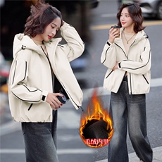 档口现货2025年冬季休闲/淑女新款女装休闲棉衣外套派克服，女装派克服，靓星雨