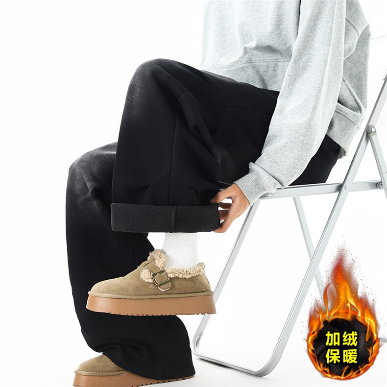 美式复古水洗休闲裤显瘦加绒加厚卫裤男K8687JR（加绒）-特价P49,男装休闲裤,电商A007