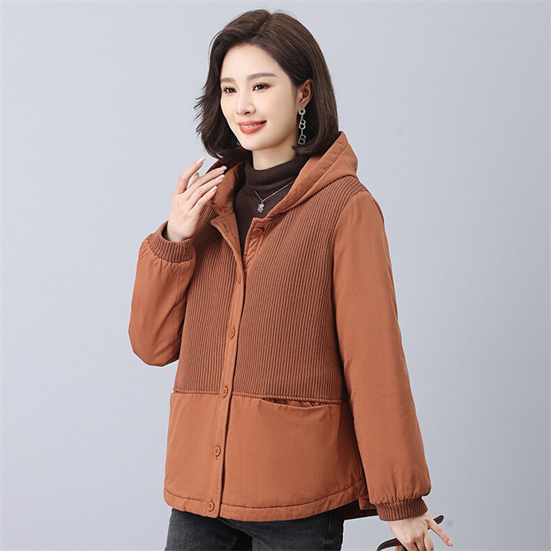 时尚保暖女士棉服优雅气质短款外套舒适百搭冬季必备单品,女装棉衣/棉服,叶笙衣