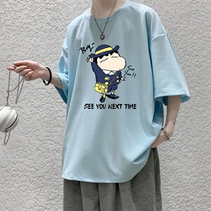 HT73240-P22 华夫格t恤男短袖男大码五分袖 大皂风图片