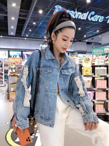 超缝钻牛仔衣，女装，一杭