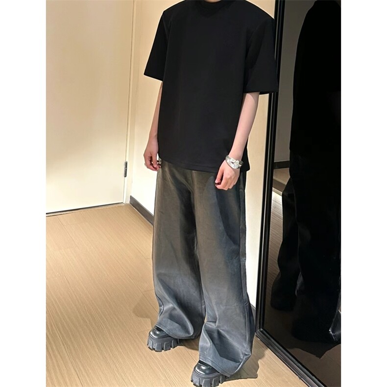 垫肩短袖T恤纯色纯棉t恤衫（现货支持二开T2430-特P23网图,男装T恤,星座1213