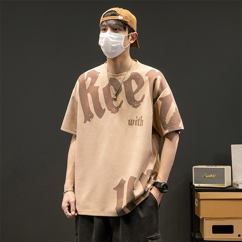 新款短袖男SZON景夏季t恤休闲百搭印花圆领T恤男上衣TC3137-P35,男装T恤,星座717